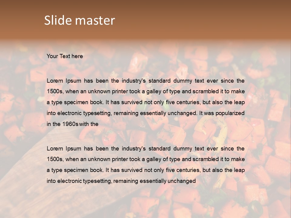 Real Food Yam Dinner PowerPoint Template