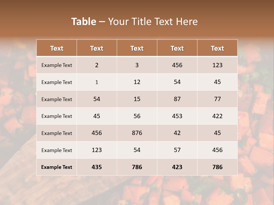 Real Food Yam Dinner PowerPoint Template
