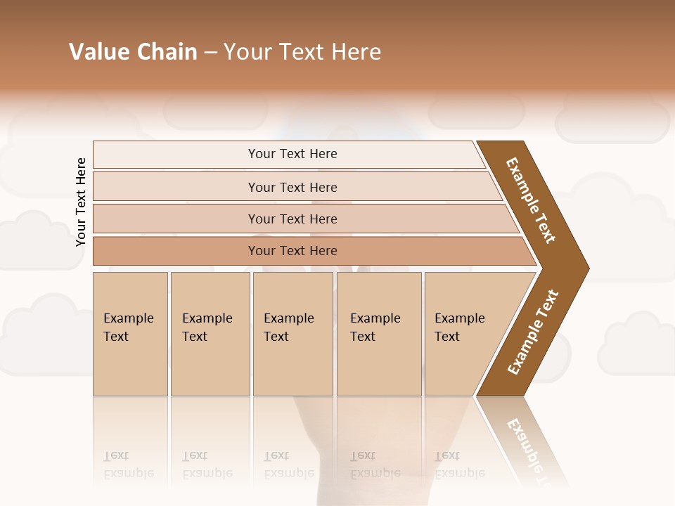 A Hand Pressing A Button On A Cloud Background PowerPoint Template