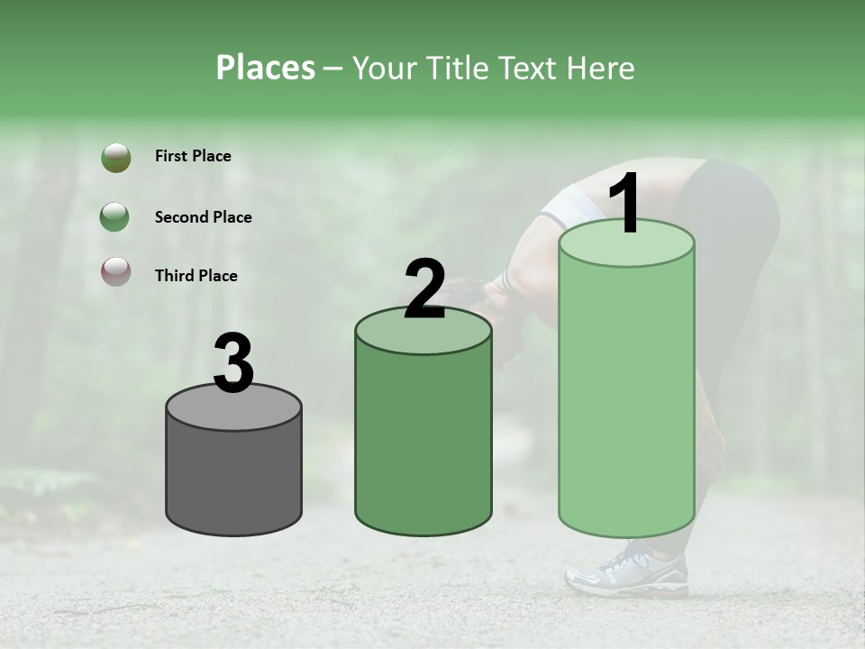 A Woman Doing Yoga In The Middle Of A Forest PowerPoint Template