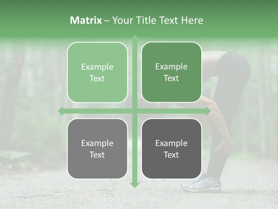 A Woman Doing Yoga In The Middle Of A Forest PowerPoint Template