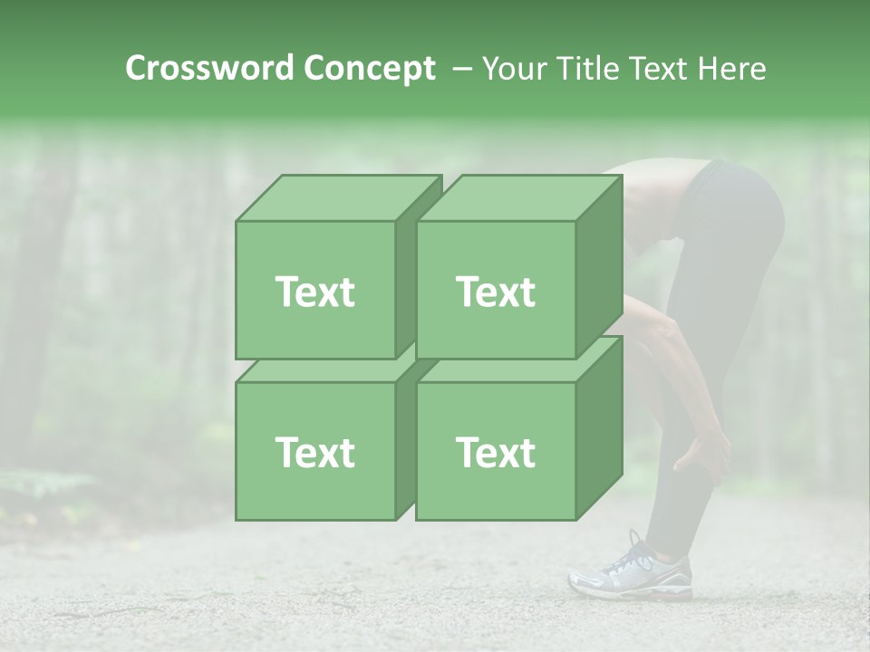 A Woman Doing Yoga In The Middle Of A Forest PowerPoint Template