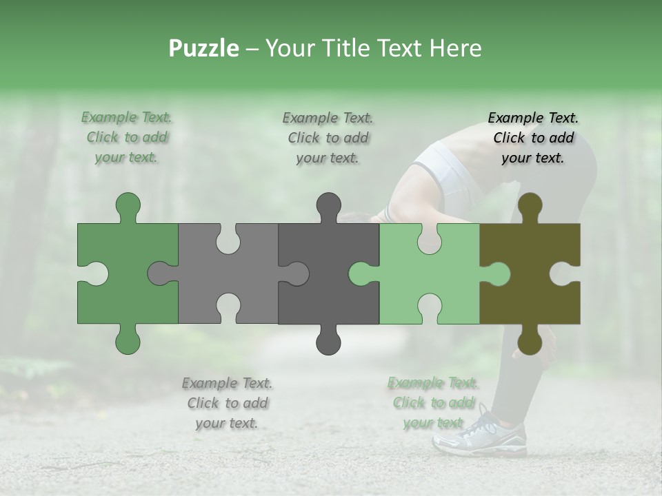 A Woman Doing Yoga In The Middle Of A Forest PowerPoint Template