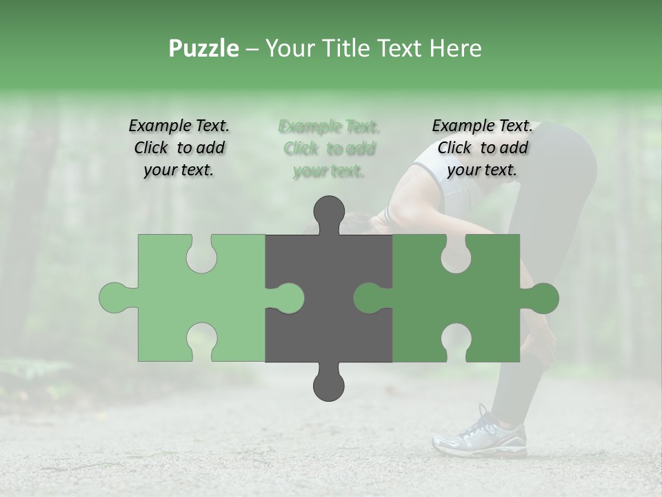 A Woman Doing Yoga In The Middle Of A Forest PowerPoint Template