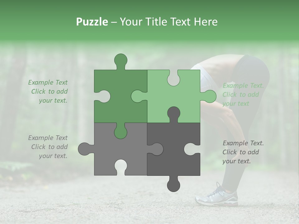 A Woman Doing Yoga In The Middle Of A Forest PowerPoint Template