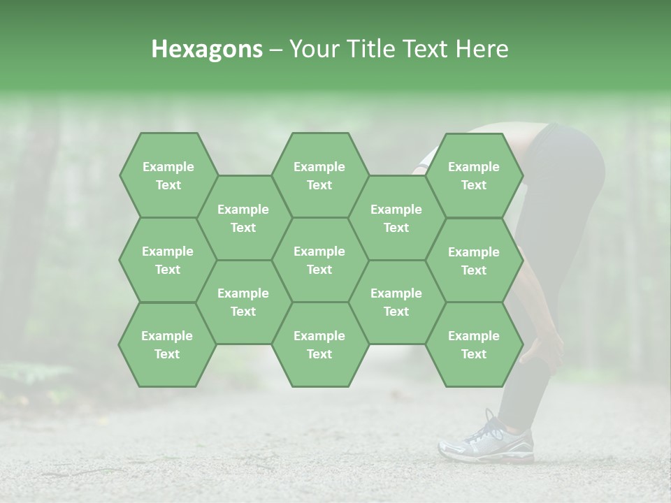 A Woman Doing Yoga In The Middle Of A Forest PowerPoint Template