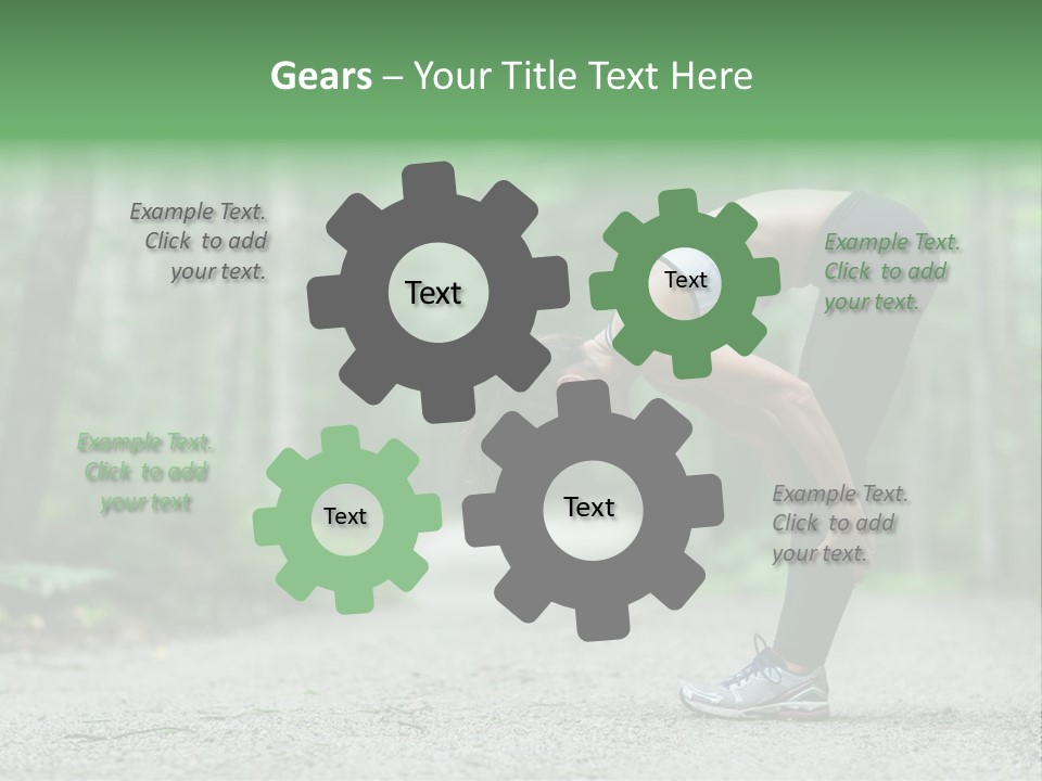 A Woman Doing Yoga In The Middle Of A Forest PowerPoint Template