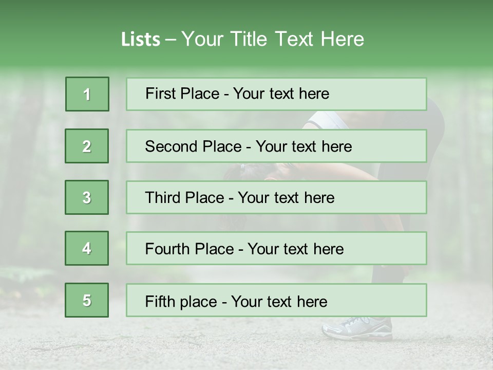 A Woman Doing Yoga In The Middle Of A Forest PowerPoint Template