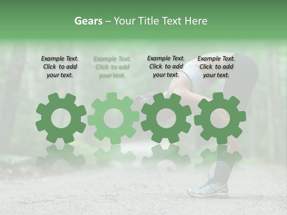 A Woman Doing Yoga In The Middle Of A Forest PowerPoint Template