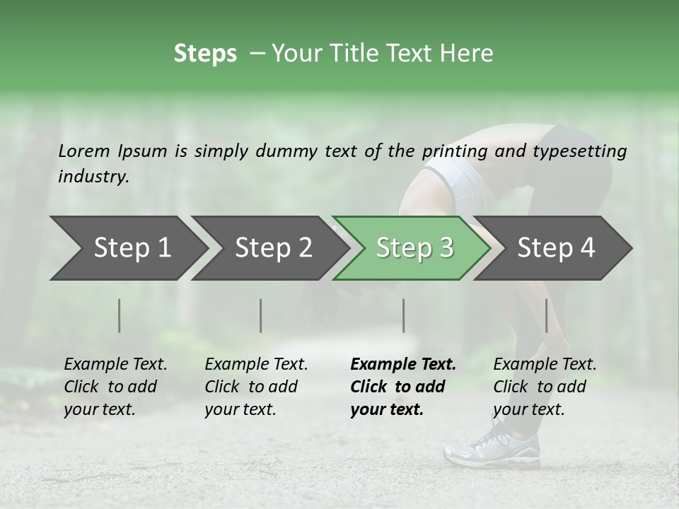 A Woman Doing Yoga In The Middle Of A Forest PowerPoint Template