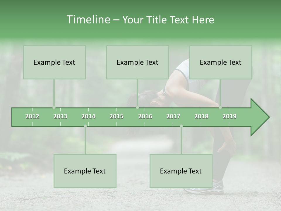 A Woman Doing Yoga In The Middle Of A Forest PowerPoint Template