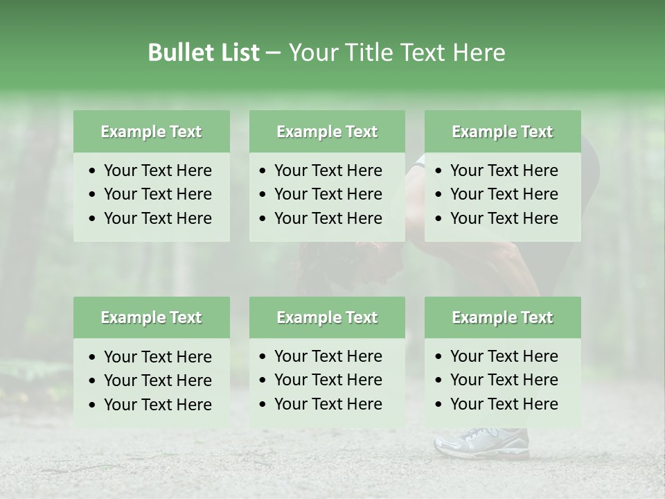 A Woman Doing Yoga In The Middle Of A Forest PowerPoint Template