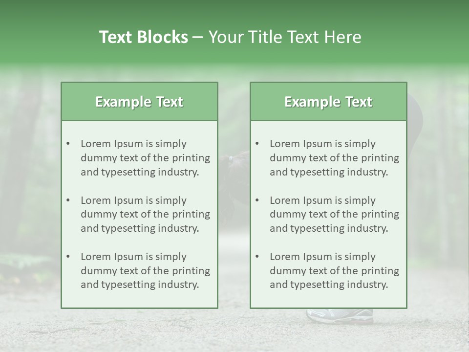 A Woman Doing Yoga In The Middle Of A Forest PowerPoint Template