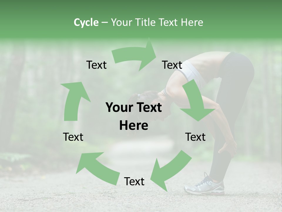 A Woman Doing Yoga In The Middle Of A Forest PowerPoint Template