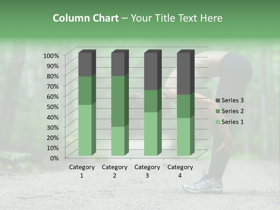 A Woman Doing Yoga In The Middle Of A Forest PowerPoint Template
