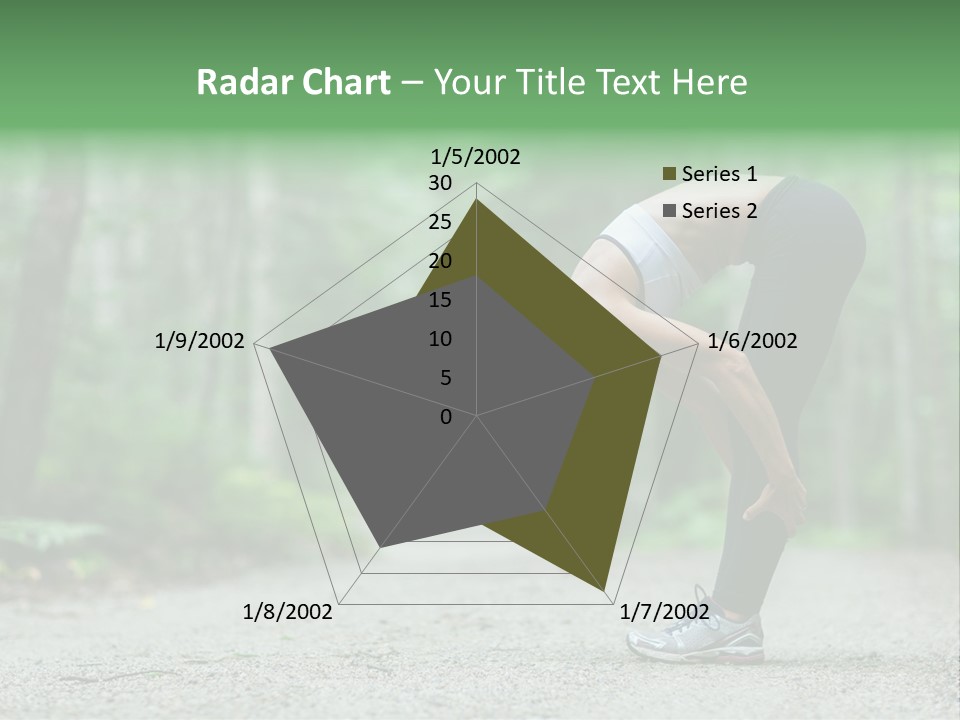 A Woman Doing Yoga In The Middle Of A Forest PowerPoint Template