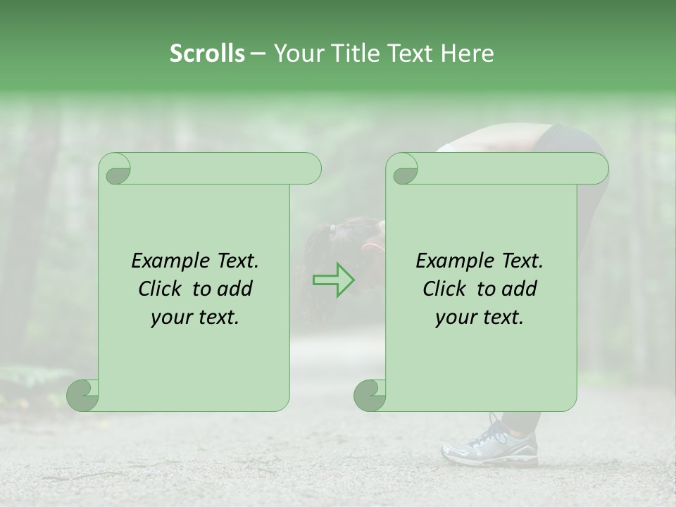 A Woman Doing Yoga In The Middle Of A Forest PowerPoint Template
