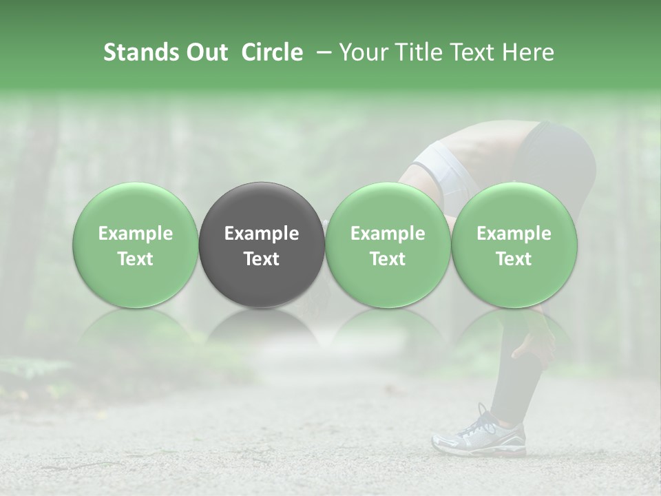 A Woman Doing Yoga In The Middle Of A Forest PowerPoint Template