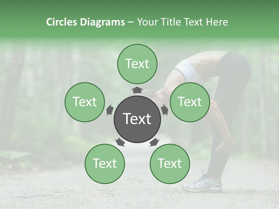 A Woman Doing Yoga In The Middle Of A Forest PowerPoint Template