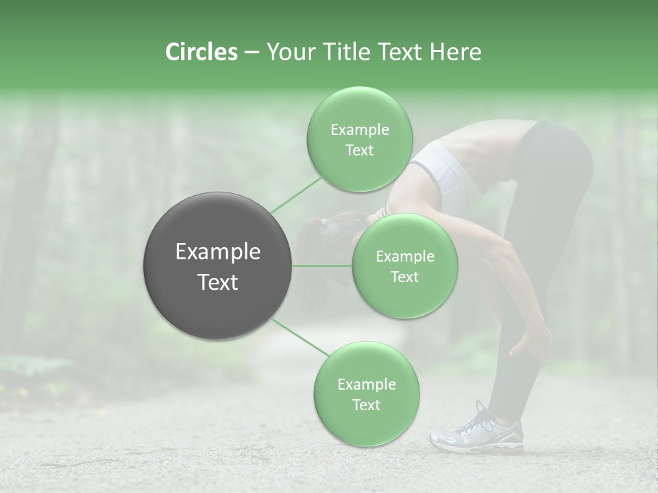 A Woman Doing Yoga In The Middle Of A Forest PowerPoint Template