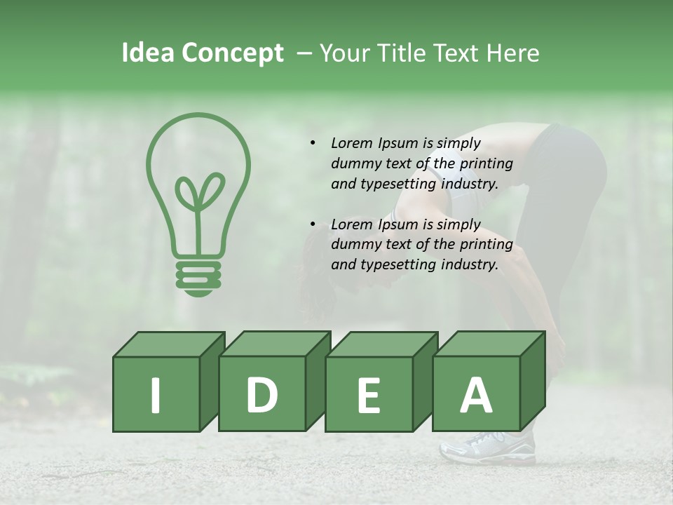 A Woman Doing Yoga In The Middle Of A Forest PowerPoint Template