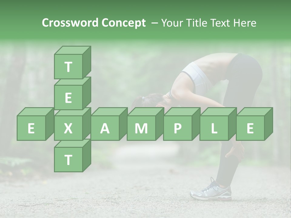 A Woman Doing Yoga In The Middle Of A Forest PowerPoint Template