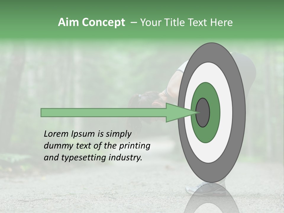 A Woman Doing Yoga In The Middle Of A Forest PowerPoint Template