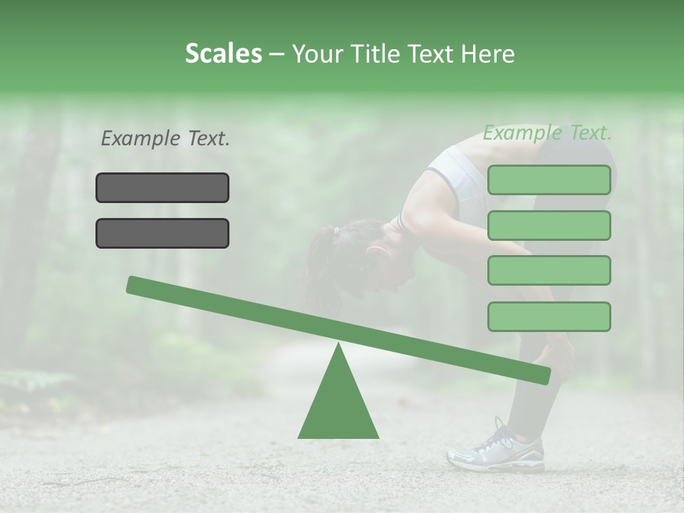 A Woman Doing Yoga In The Middle Of A Forest PowerPoint Template