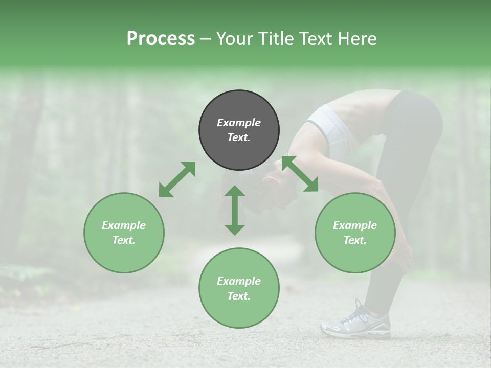 A Woman Doing Yoga In The Middle Of A Forest PowerPoint Template