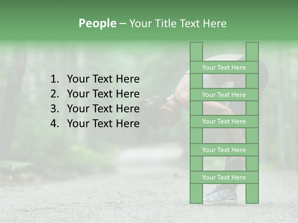 A Woman Doing Yoga In The Middle Of A Forest PowerPoint Template