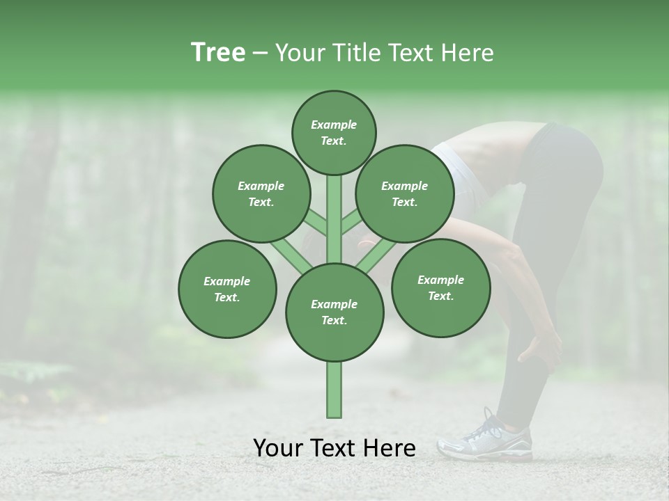 A Woman Doing Yoga In The Middle Of A Forest PowerPoint Template