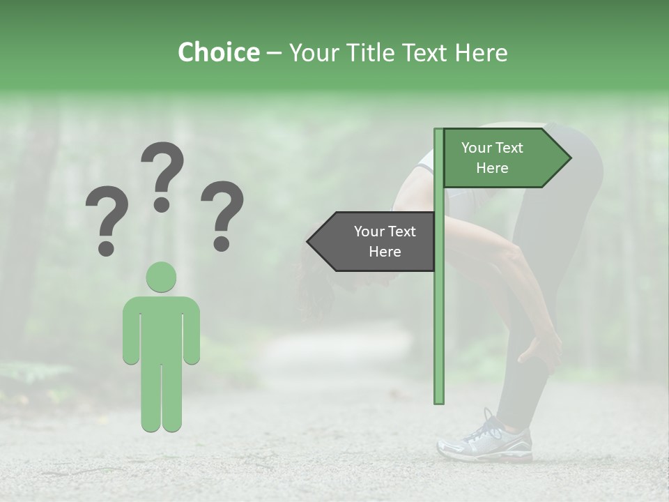 A Woman Doing Yoga In The Middle Of A Forest PowerPoint Template