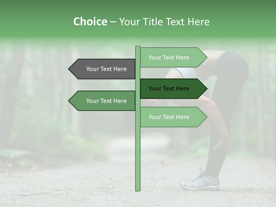 A Woman Doing Yoga In The Middle Of A Forest PowerPoint Template