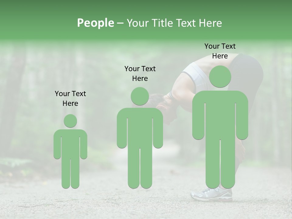 A Woman Doing Yoga In The Middle Of A Forest PowerPoint Template