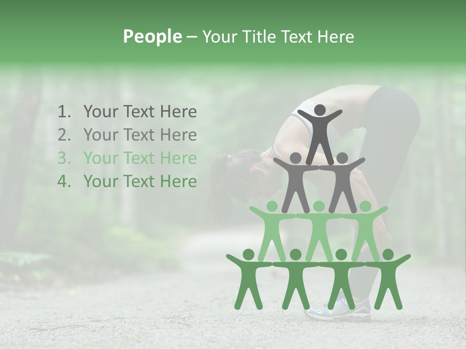 A Woman Doing Yoga In The Middle Of A Forest PowerPoint Template