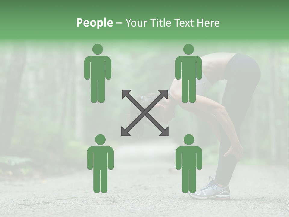 A Woman Doing Yoga In The Middle Of A Forest PowerPoint Template