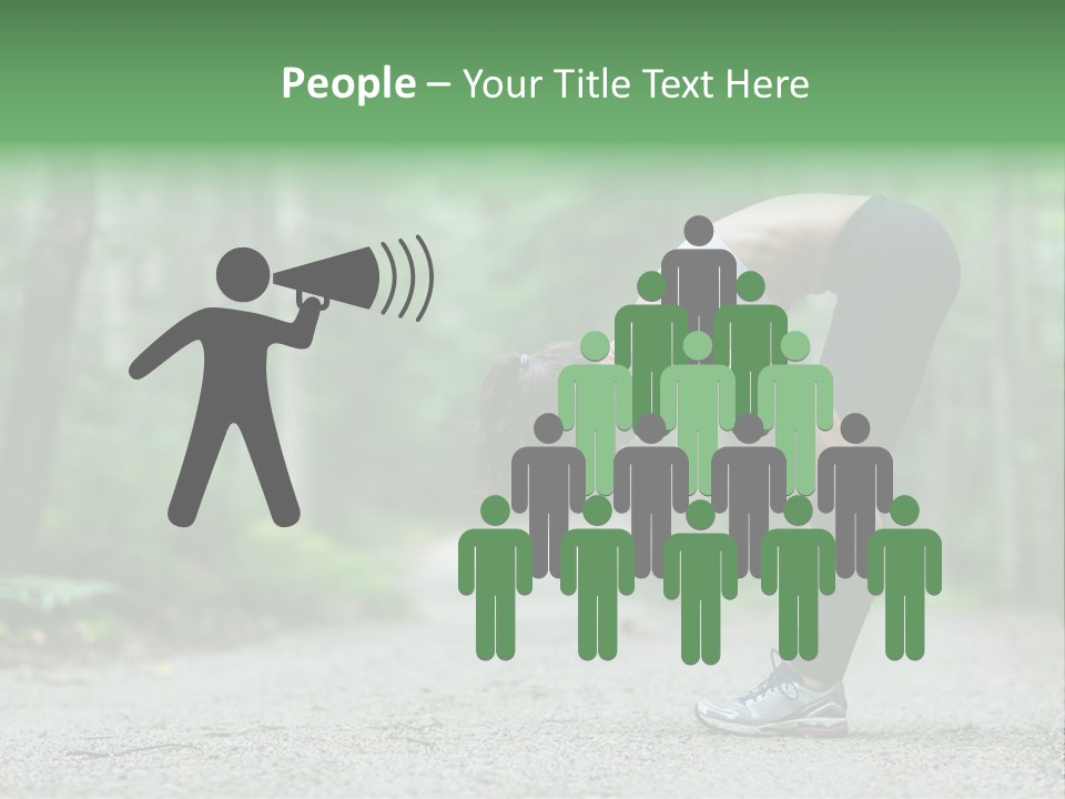 A Woman Doing Yoga In The Middle Of A Forest PowerPoint Template