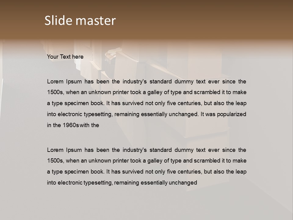 Business Inside Cardboard PowerPoint Template