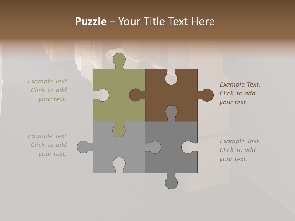 Business Inside Cardboard PowerPoint Template
