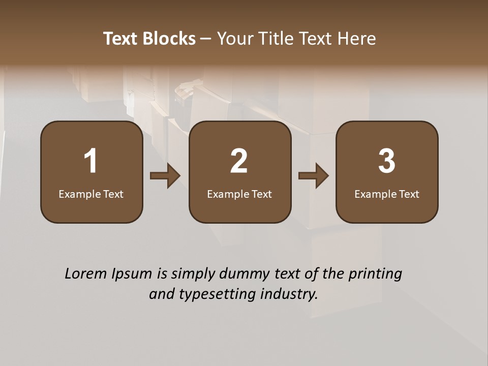 Business Inside Cardboard PowerPoint Template