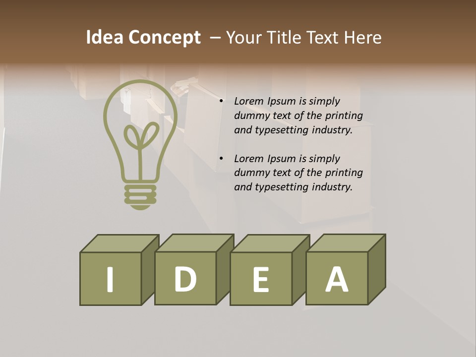 Business Inside Cardboard PowerPoint Template