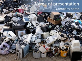 Electronic Waste Center PowerPoint Template