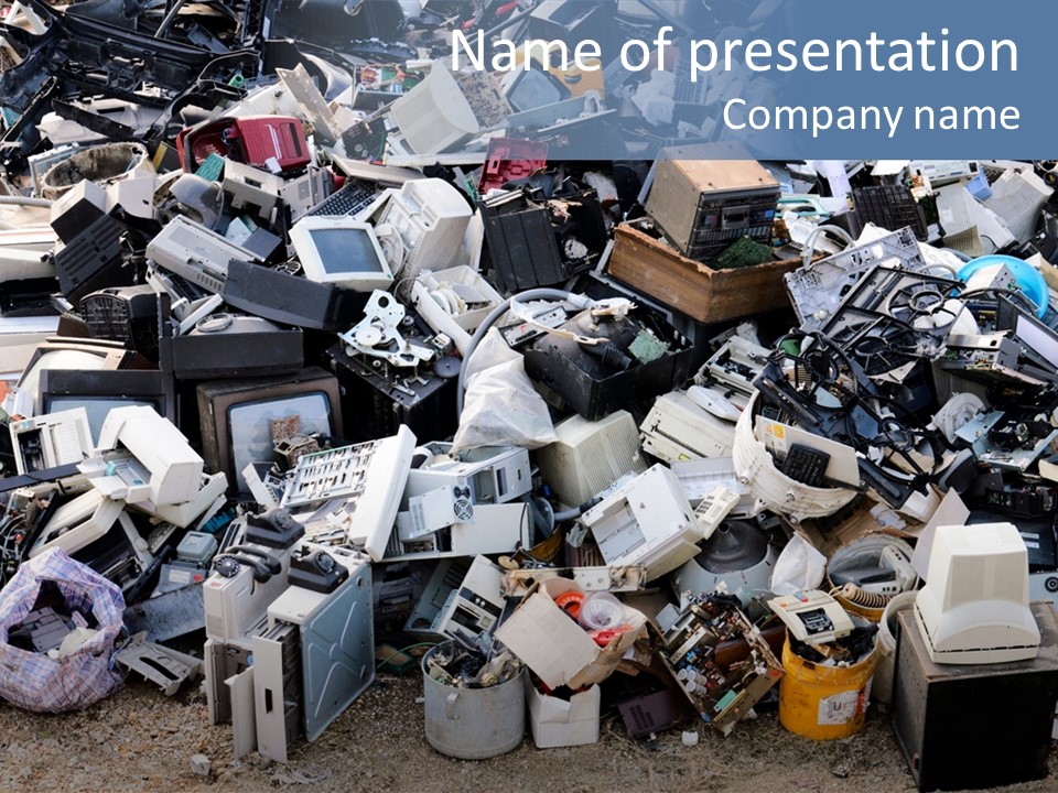 Electronic Waste Center PowerPoint Template