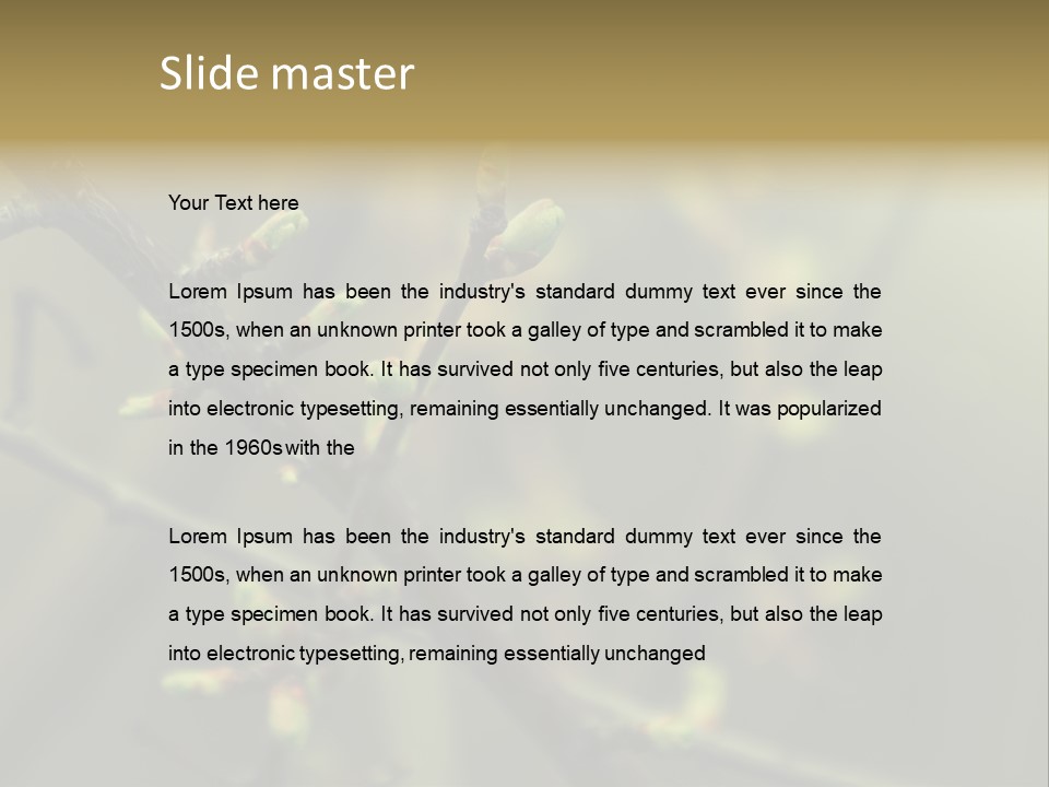 Sapling Garden Small PowerPoint Template