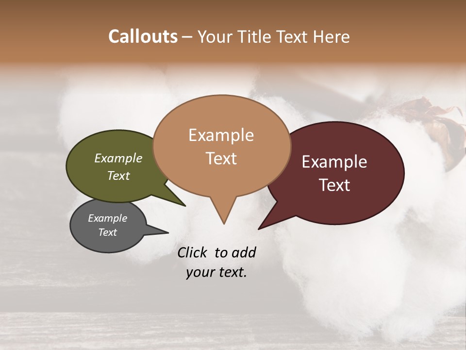 White Raw Twig PowerPoint Template