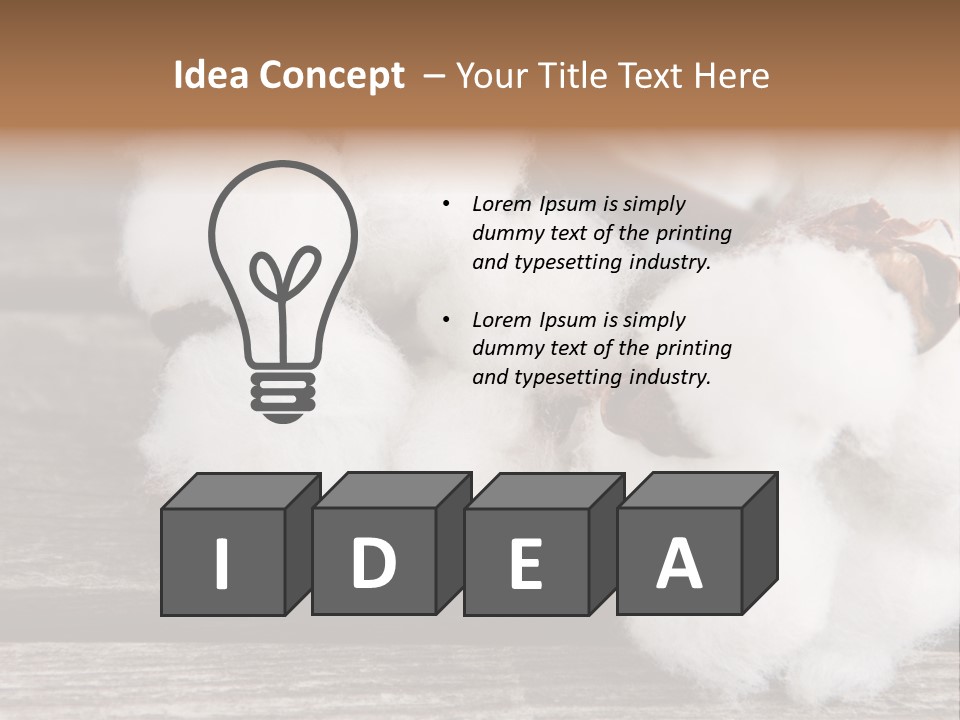 White Raw Twig PowerPoint Template