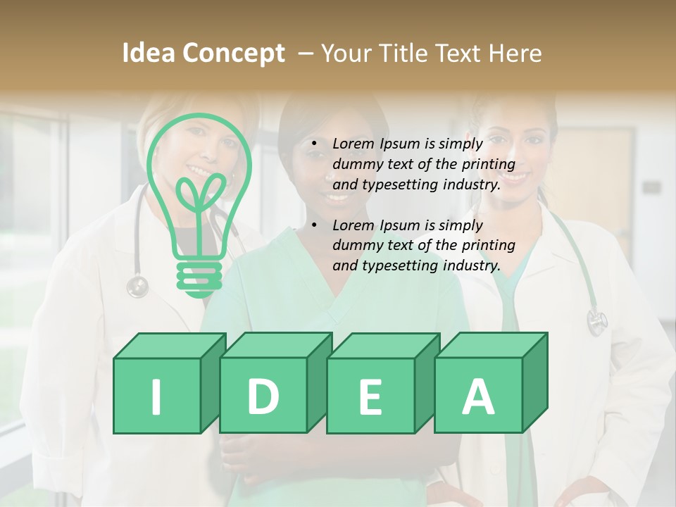 Happy Caucasian Doctor PowerPoint Template