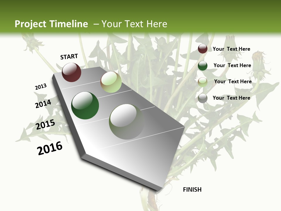 Leaf Root Vertical PowerPoint Template