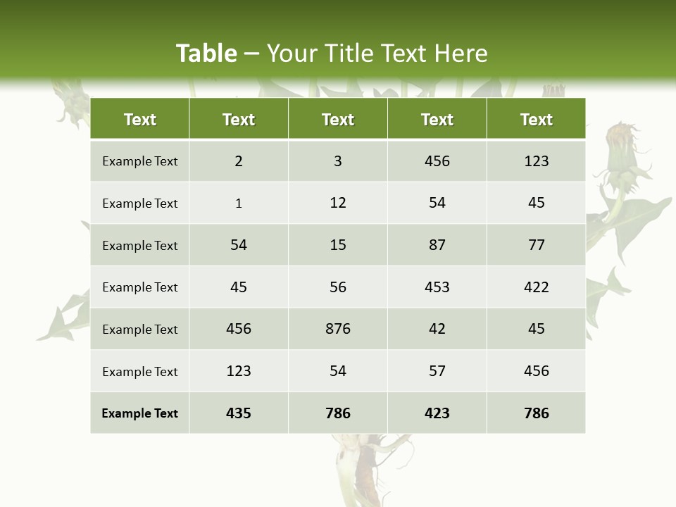 Leaf Root Vertical PowerPoint Template