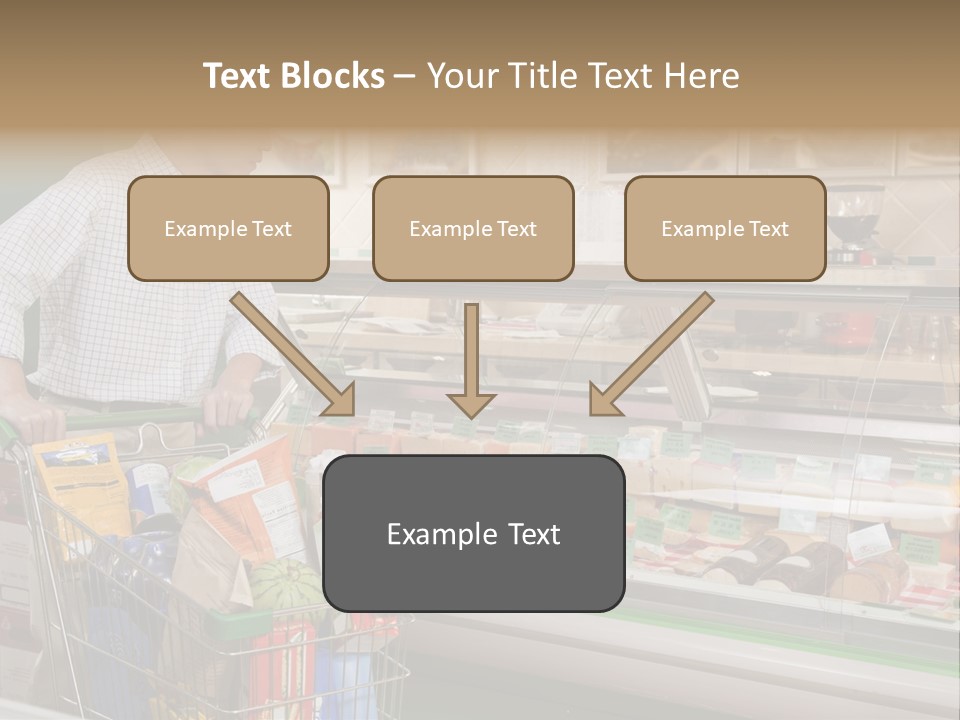 Food And Drink Shopping Cart In A Row PowerPoint Template